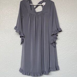 Gray Flowy Dress Size 8